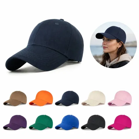 Breathable Cotton Baseball Cap with Adjustable Strap for Everyday Use 2