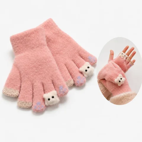 Cozy Customizable Plush Gloves for Cold Weather 2