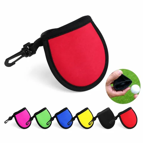 Portable Chloroprene Rubber Golf Ball Cleaner Pouch with Added Functionality 2