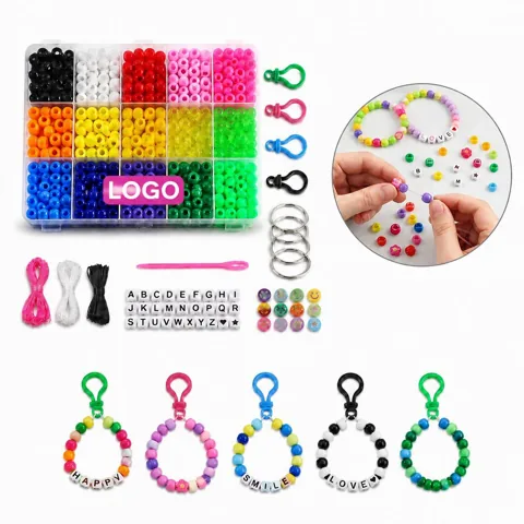 Eco-Friendly Acrylic Beads Bracelet Making Kit with Tools
