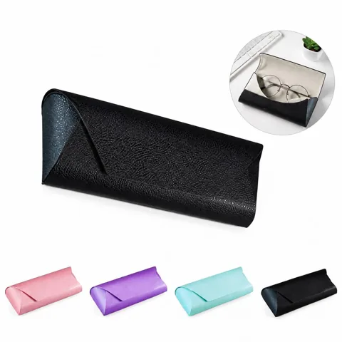 PU Leather Magnetic Sunglasses Case, Compact Protective 2