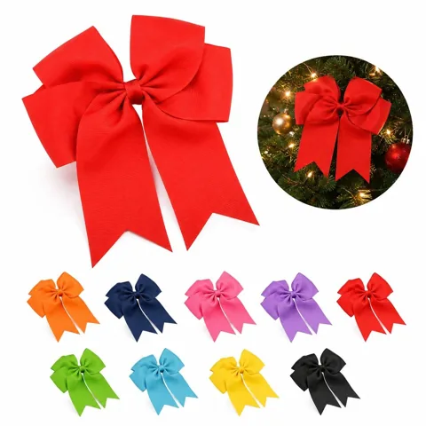 Elegant Polyester Hair Bow, Secure Clip-On for Women & Girls 2