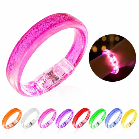3 Inch LED Light Up Bracelets for Night Events, Waterproof 2