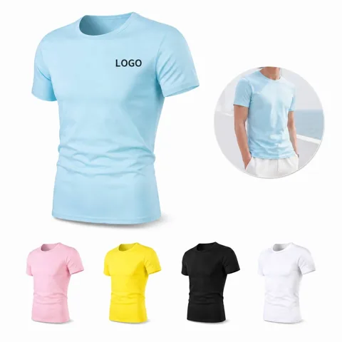 Men's Women's Cotton Crewneck T-Shirt Moisture-Wicking
