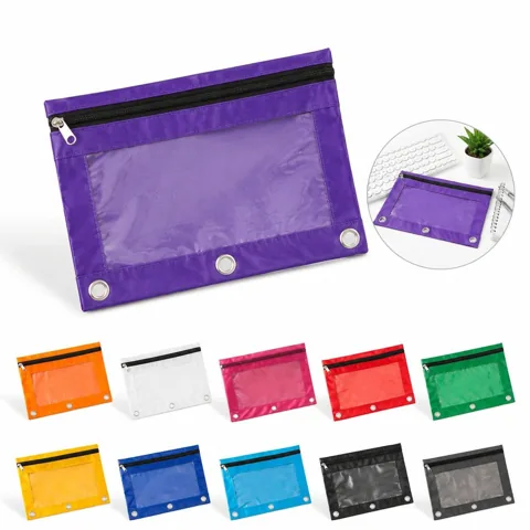 Oxford B5 Binder Pencil Pouch with transparent panel 2