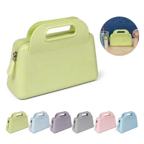 Waterproof Silicone Makeup Bag with Zipper and Detachable 2
