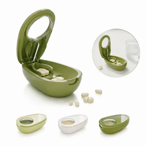 Precision Pill Cutter with Stainless Steel Blade and Storage 2