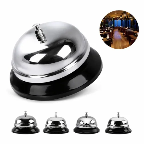Stainless Steel Service Bell for Restaurant, Hotel, Counter 2