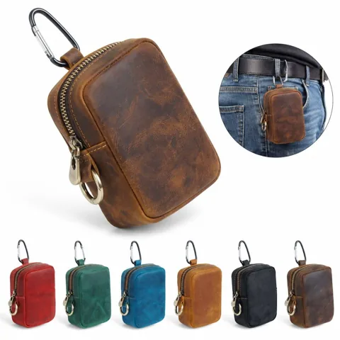 Genuine Cowhide Mini Sling Bag with Adjustable Strap 2