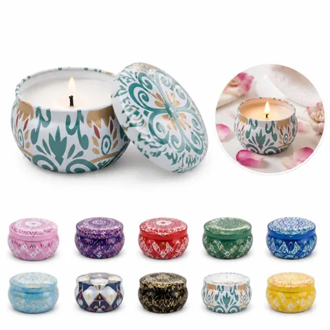Natural Soy Aromatherapy Candle, 3-Wick for Stress Relief 2