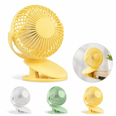 USB Rechargeable 3-Speed Clip-On Desk Fan with 360° Rotation 2