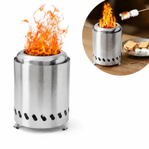 Smokeless Stainless Steel Fire Pit for Tabletop Indoor 2