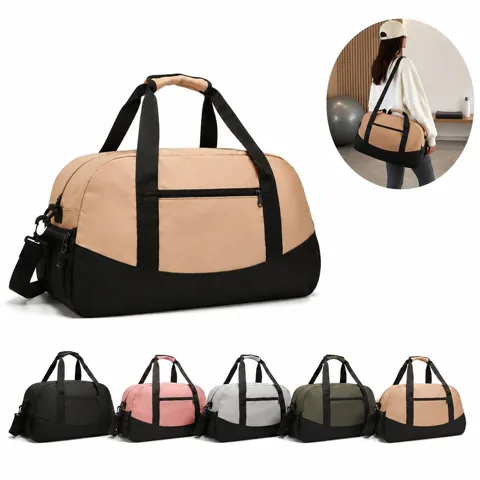 Wrinkle-Free Twill Duffel Bag with Adjustable Strap for Everyday Use 2