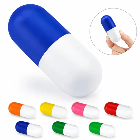 Squeezable Pill-Shaped Stress Ball for Anxiety Relief and More 2