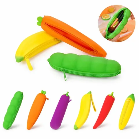 Silicone Zippered Coin Purse, Fruit Shape Small Storage Bag 2