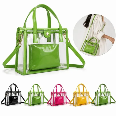 Clear PVC Jelly Tote Bag Waterproof Beach Shopping Essential 2
