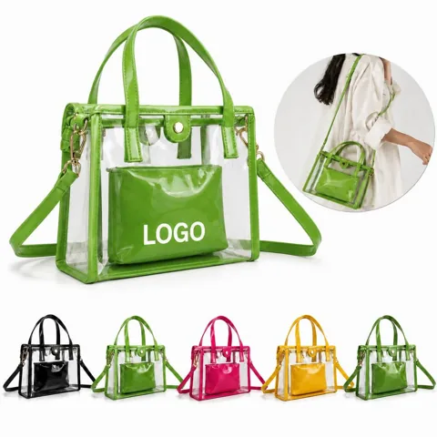 Clear PVC Jelly Tote Bag Waterproof Beach Shopping Essential