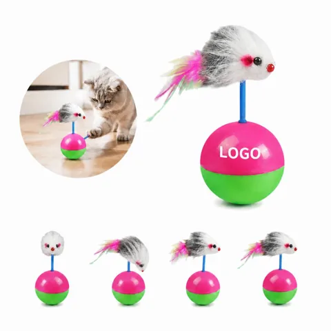 Tumbler Mouse Cat Toy Interactive Plush with Bell