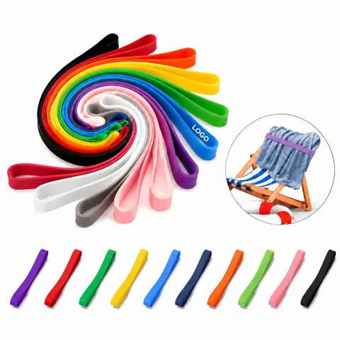 Beach Chair Towel Bands, Stretchy Silicone Straps for Everyday Use