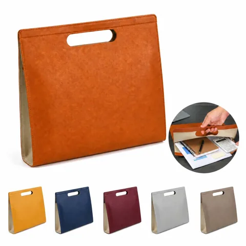 Waterproof PU Leather Laptop Briefcase with Padded 2