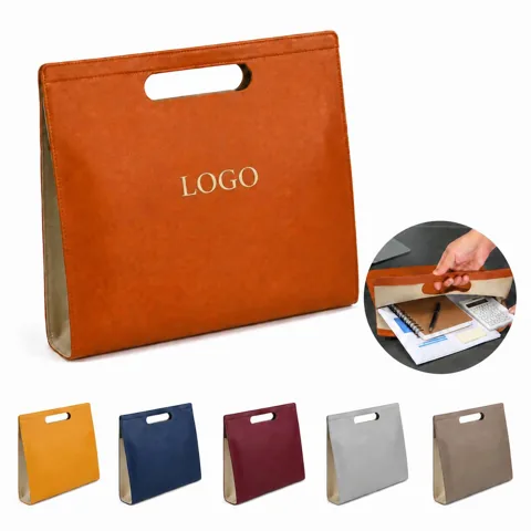 Waterproof PU Leather Laptop Briefcase with Padded