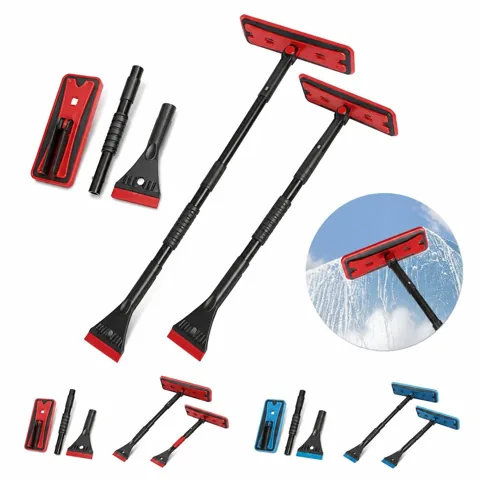 Telescopic Snow Brush with Detachable Ice Scraper 2