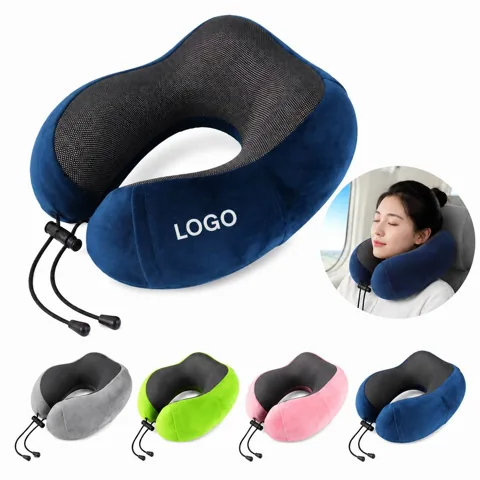 Memory Foam Travel Pillow Set with Eye Mask for Neck Support
