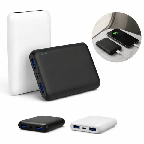 5000mAh 4-Port Slim Power Bank for Phones Tablets USB 2