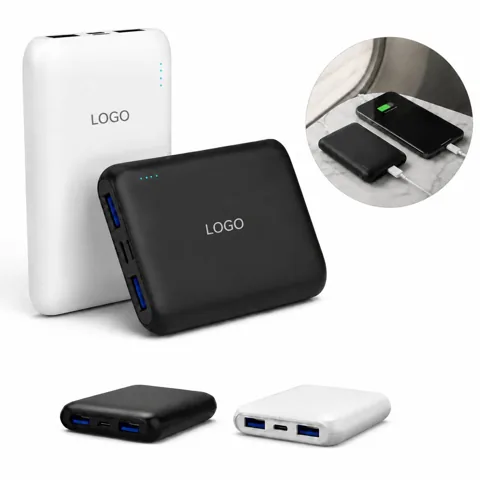 5000mAh 4-Port Slim Power Bank for Phones Tablets USB