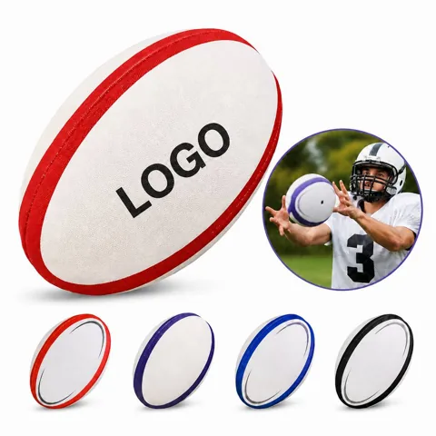 Size 5 Synthetic Leather Rugby Ball with Butyl Bladder