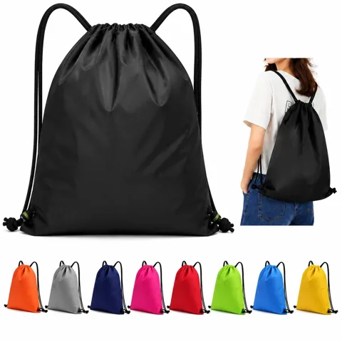 Foldable Drawstring Backpack with Adjustable Strap 2