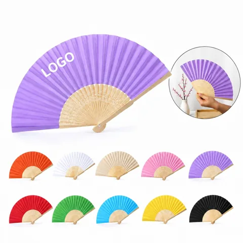 Folding Bamboo Hand Fan with Carry-Friendly Design