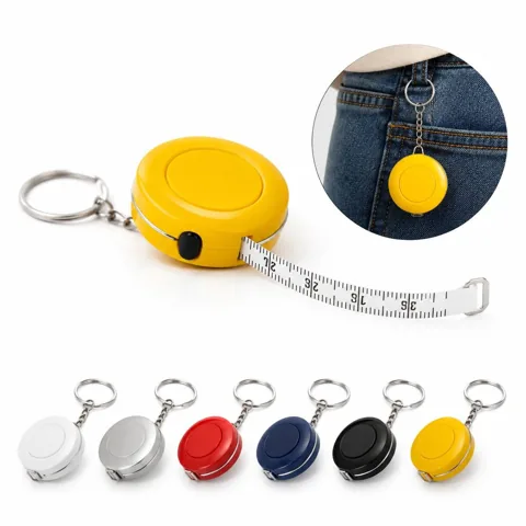 Tape Measure Keychain with Locking Retractable Tape 2