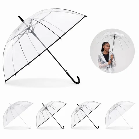 Clear Windproof Bubble Umbrella 47 Inch Transparent Dome 2