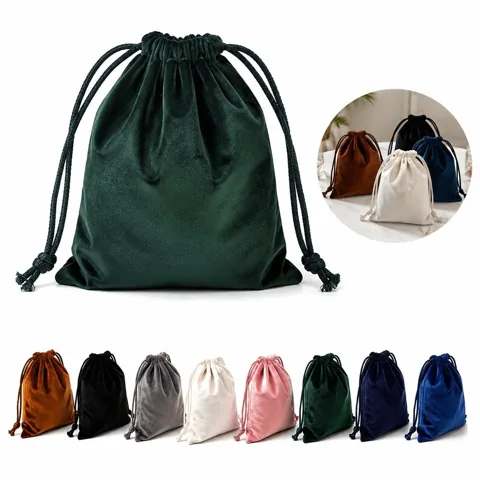 Velvet Drawstring Bags with Secure Closure for Jewelry & 2