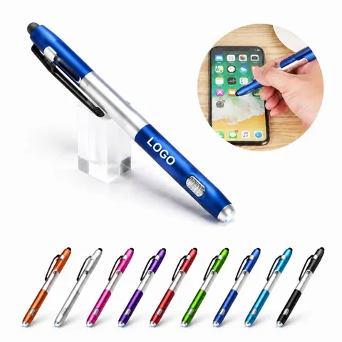 2-in-1 LED Stylus Pen with Adjustable Phone Holder Stand