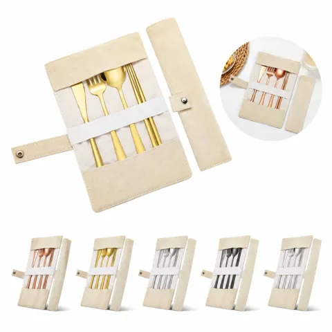 Stainless Steel Cutlery Travel Set with Case for On-the-Go 2