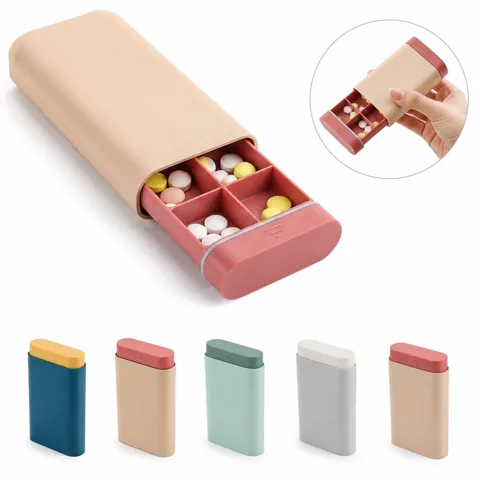 Eco-Friendly ABS Mini Pill Case with Multiple Compartments 2