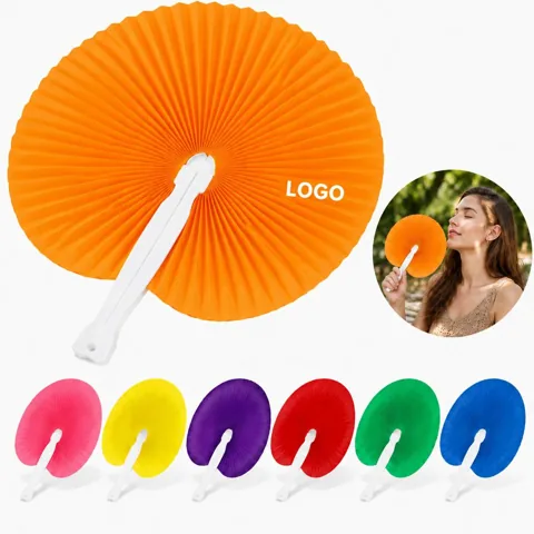 Folding Paper Fan for Cooling, Portable Hand Fan