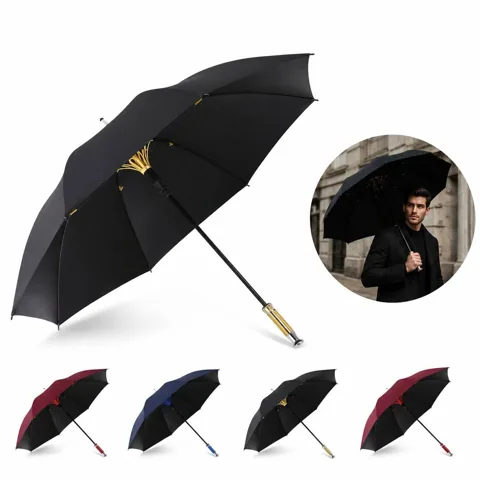 One-Touch Automatic Long-Handle Umbrella for Rain and Wind 2