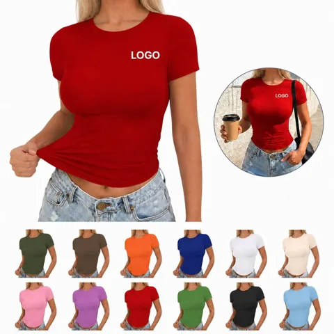 Breathable Women's Crop T-Shirt for Gym & Summer
