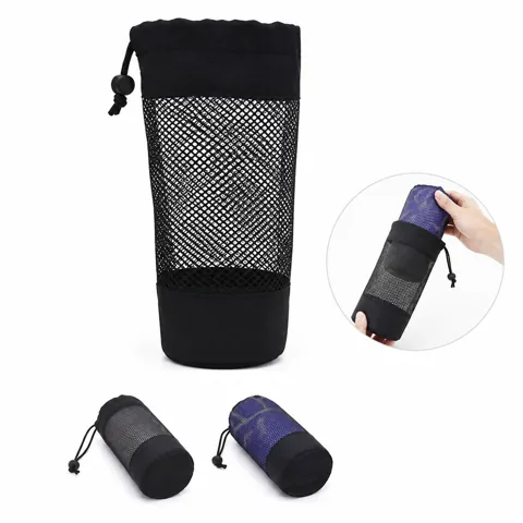 Mesh Drawstring Tote Bag with Modular Nylon Compartments 2