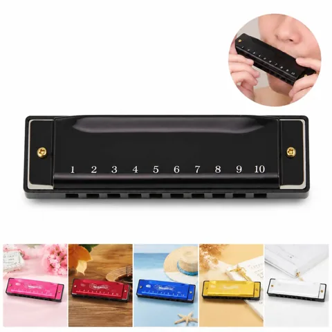 10-Hole Colored Harmonica Portable Mouth Organ for Beginners 2