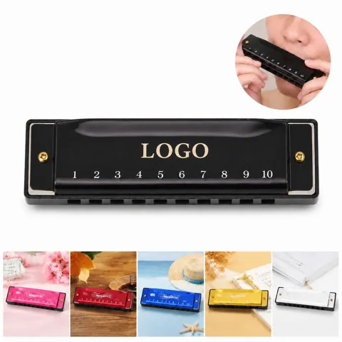 10-Hole Colored Harmonica Portable Mouth Organ for Beginners