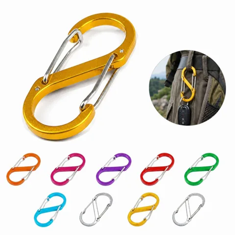 S-Shaped Aluminum Alloy Climbing Keychain Carabiner for Everyday Use 2