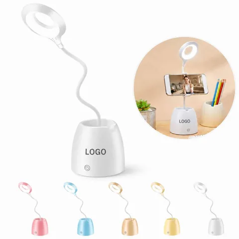 Rechargeable Touch Desk Lamp with Dimmable LED and USB Port