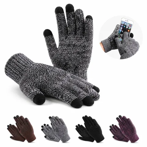 Anti-Slip Touchscreen Gloves with Conductive Fingertips 2