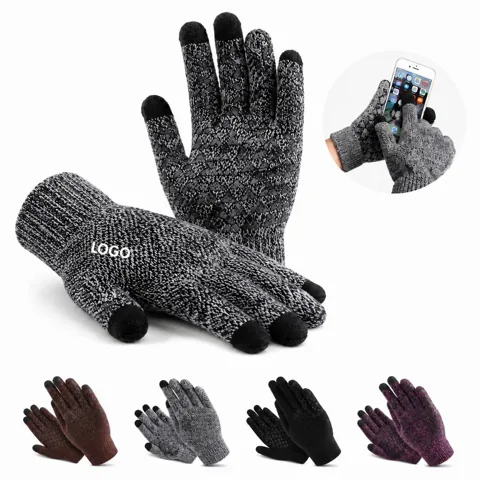 Anti-Slip Touchscreen Gloves with Conductive Fingertips