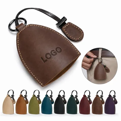 Genuine Leather Key Case with Secure Closure for Everyday