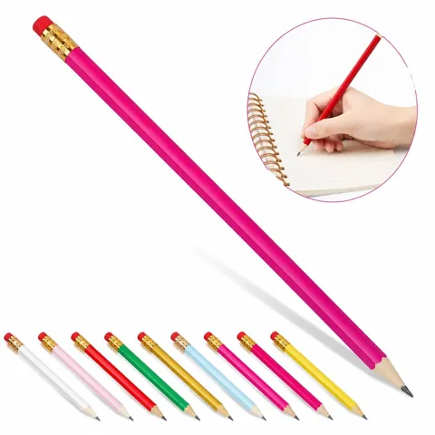 2 Graphite Wood Pencils with Eraser for Writing & Drawing 2